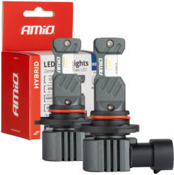 AMiO Lămpi Autoturismului HIR2-9012 Canbus LED 6000K Alb rece 12V 60W 2buc 04119 (04119)