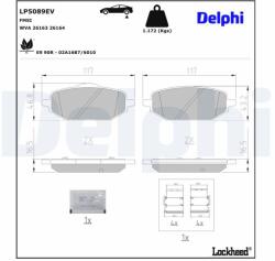DELPHI set placute frana, frana disc DELPHI LP5089EV (LP5089EV)