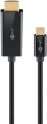Goobay 75696 video átalakító kábel 1 M USB C-típus HDMI Fekete (75696)