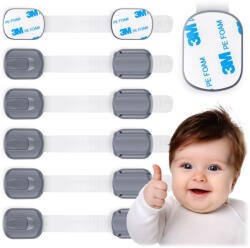 RicoKids 798101 Szekrénynyitó védőrácsok 6 db Szürke