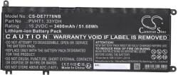 Cameron Sino Батерия за лаптоп DELL G3 15, G5 15 5587, INS 15PD-1863BL, Latitude 15 3590, 33YDH, W7NKD, LiIon 15.2V 3400mAh CAMERON SINO (CS-DE7778NB) - pcbuild