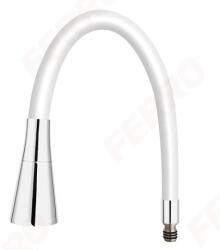 FERRO Elastico II Flexibilis Kifolyócső mosogató csaptelepekhez fehér