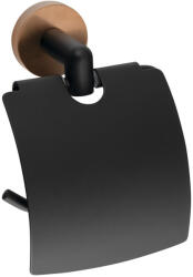 SAPHO BEMETA LARISSA fali WC-papírtartó. 136x194x116mm. fekete/matt réz