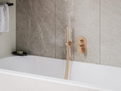 RAVAK Eleganta falba süllyesztett csaptelep, kétutas, belső egység nélkül EL 065.60RGB. O2. RB07E, Rose Gold Brushed - szerelvenycenter