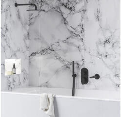 RAVAK Eleganta falba süllyesztett csaptelep, háromutas, belső egység nélkül EL 068.20BLM. O3. RB07F, Black Matt