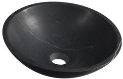 SAPHO BLOK kőmosdó. átm: 40cm. matt Marquin fekete