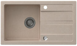 SAPHO Gránit mosogató. egymedencés. 78x44cm. beige