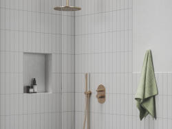 RAVAK Espirit falba süllyesztet csaptelep, automatikus kétutas, belső egységgel ES 061.60RGB. O2, Rose Gold Brushed