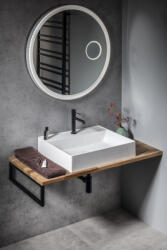 SAPHO WOODY tömörfa pult. 700x28x500mm. natúr tölgy