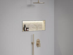 RAVAK Eleganta falba süllyesztet csaptelep, automatikus, kétutas, belső egységgel EL 061.60RGB. O2, Rose Gold Brushed - szerelvenycenter