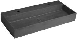 SAPHO QUADRADO betonmosdó lefolyóval. 2 furatos. 96x44cm. szürke gránit
