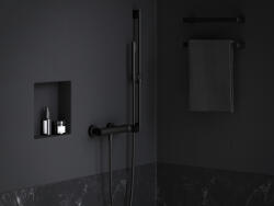 RAVAK Eleganta fali zuhanycsaptelep szett nélkül EL 032.20BLM, Black Matt