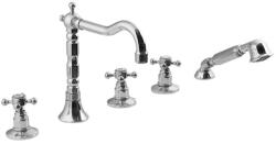 SAPHO REITANO ANTEA 5 részes kádperemre szerelhető kádtöltő csaptelep. elforgatható kifolyóval. zuhanyváltóval. króm