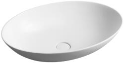 SAPHO THIN ovális rockstone mosdó. 60x40cm. matt fehér