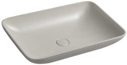 SAPHO INFRANE betonmosdó lefolyóval. 56.5x37cm. fehér homokkő