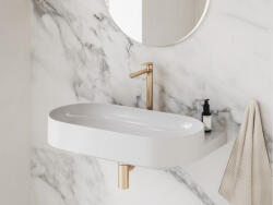 RAVAK Eleganta álló mosdócsaptelep 335 mm leeresztő nélkül EL 015.60RGB, Rose Gold Brushed