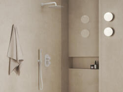 RAVAK Espirit falba süllyesztett termosztátos csaptelep, kétutas, beslő egység nélkül ES 063.10WV. O2. RB07C, White Velvet