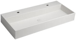 SAPHO QUADRADO betonmosdó lefolyóval. 2 furatos. 96x44cm. fehér homokkő