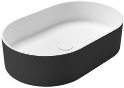 SAPHO THIN pultra szerelhető Rockstone mosdó. 55x35cm. carina/matt fehér