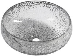 SAPHO GAVIOTA gravírozott üvegmosdó. átm: 42cm. fekete