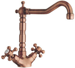 SAPHO REITANO ANTEA kétkaros mosogató-csaptelep. réz