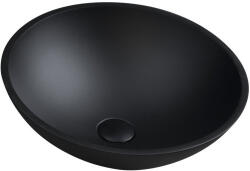 SAPHO BEAUTY TELICA üvegmosdó. átm: 42cm. fekete