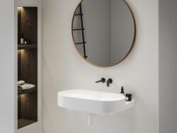 RAVAK Eleganta falba süllyesztett mosdócsaptelep belső egység nélkül EL 019.20GB. O1. RB07B, Graphite Brushed - szerelvenycenter