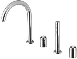 SAPHO ULTRAMIX kádperemre építhető csaptelep test, kifolyócsővel és kézizuhannyal, króm