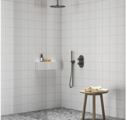 RAVAK Espirit falba süllyesztett termosztátos csaptelep, kétutas, beslő egység nélkül ES 063.20GB. O2. RB07C, Graphite Brushed