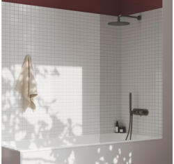 RAVAK Espirit falba süllyesztett csaptelep szettel, háromutas, belső egység nélkül ES 068.20GB. O3. RB07D. +S, Graphite Brushed