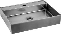 SAPHO AURUM mosdó klik-klak lefolyóval. 55x42cm. szálcsiszolt INOX