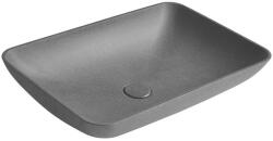 SAPHO INFRANE betonmosdó lefolyóval. 56.5x37cm. szürke gránit