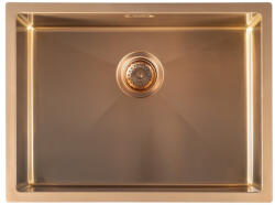 SAPHO ZENITH rozsdamentes mosogatótálca. 60x45cm. matt réz