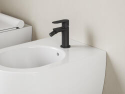 RAVAK Eleganta álló bidécsaptelep 130 mm leersztő nélkül EL 056.20BLM, Black Matt