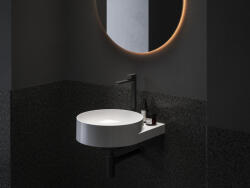 RAVAK Eleganta álló mosdócsaptelep BeCool 335 mm leeresztő nélkül EL 015.21BLM, Black Matt