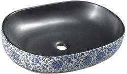 SAPHO PRIORI kerámiamosdó. 60x13.5x40cm. fekete/kék