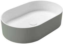 SAPHO THIN pultra szerelhető Rockstone mosdó. 55x35cm. verde/matt fehér