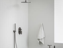 RAVAK Eleganta falba süllyesztet csaptelep, automatikus, kétutas, belső egységgel EL 061.20GB. O2, Graphite Brushed