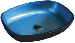 SAPHO BEAUTY KVAORE üvegmosdó. 54x39.5cm. kék