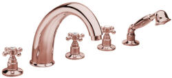 SAPHO REITANO ANTEA 5 részes kádperemre szerelhető kádtöltő csaptelep. rózsaarany