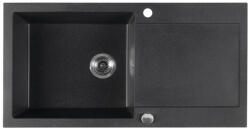 SAPHO Gránit mosogató. egymedencés. 97x50cm. fekete
