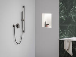 RAVAK Eleganta falba szüllyesztett csaptelep, egyutas, belső egységgel EL 062.20GB. O1, Graphite Brushed