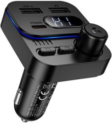 BOROFONE Transmitter FM BC61 Ocean MP3, Bluetooth - 2xUSB + Type C - PD 45W fekete