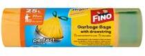FINO Szemeteszsák zárószalagos 25 liter 50 x 55 cm 20 db/tekercs Fino sárga (FINO_42107) (FINO_42107)
