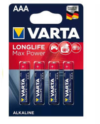 VARTA AAA mikro elem LR03 LONGLIFE MAX POWER 1, 5V (4db/csomag) (4 703 101 404) (LR03POWERMAX) - megatool