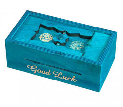 Philos Titokdoboz - Good Luck felirattal, görög mintával - Philos (5527)