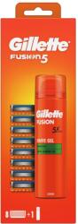 Gillette Tartalék fej Gillette Fusion | Gillette Fusion5 8 db Férfi Borotvabetét + Sensitive Borotvazselé 200 ml