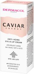 Dermacol Caviar Energy Anti-Aging Eye & Lip Cream Feszesítő szilárdító krém A szem és az ajkak körüli bőr sűrűségének helyreállítása 15 ml | Dermacol Caviar Energy krém a szem és a száj ráncaira 15 ml