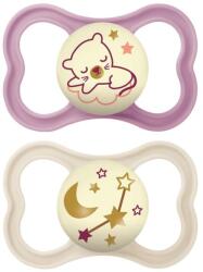 MAM AIR NIGHT cumi 6+ hónapos, szilikon - lány (2 db-os doboz)