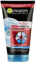 Garnier Skin Naturals Pure Active 3in1 Mitesszerek Ellen Arcmaszk Aktív Szénnel 150 ml | Garnier PureActive 3in1 Charcoal Anti-Blackhead 150 ml | Garnier Pure Active 3 az 1-ben tisztító fekete maszk, bőrradír